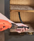 Person using a drill with Three Piece Flexible Drill Bit Extension Set With Magnetic Hex Drive Soft Shaft And Hand Drill Adaptor