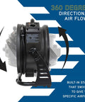 Xpower M-25 Ozone Air Neutralizing Fan With Powerful Axial Air Mover, Commercial Grade Sanitizer For Removing Tough Odors and an adjustable swivel stand.