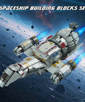 Epic Sci-Fi Spaceship Building Set For Adults, 1345-Piece Space War Ship Model in a vibrant interstellar scene