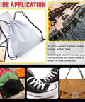 40 Piece Grommet Eyelet Set With Washers for clothes, shoes, canvas, leather DIY projects, shown in various applications.