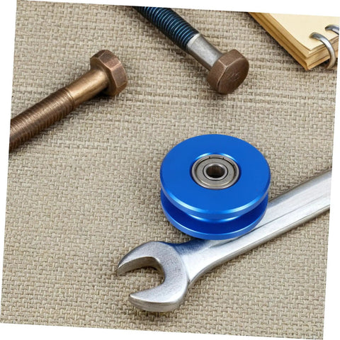 Aluminum U Groove Pulley Wheel With Heavy Duty Silent Roller And Double Bearings For Fitness Equipment And Home Gym Cable Systems For Durable Gym Pulley Wheel To Improve Smooth Quiet Workouts, blue