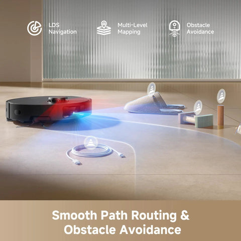 Beast Mode Robot Vacuum With 13000Pa Suction, Self Emptying Dust Bin, 5L Dust Bag, Pet Hair DuoBrush, Corner Cleaning, Laser Navigation.