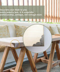 Heavy Duty Antique Corner Protectors 48 Pack Vintage Bronze Furniture Edge Guards For Diy Crafts featuring a detailed corner design on a wooden table.
