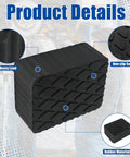 4 Pack Solid Rubber Auto Lift Pads For 3000 Lb Heavy Duty Jack Stands Anti Slip Lift Blocks For 2 Post And 4 Post Car Lifts