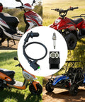 6 Pin AC CDI Box For GY6 Scooters From 49cc To 250cc Taotao Bikes with wiring and spark plug, suitable for scooters and ATVs