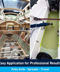 Marine Epoxy Fairing Compound Two Part Filler For Fiberglass Wood Aluminum And Steel Two Pint Kit used on boat hull