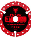 3 Inch Diamond Multi Purpose Saw Blades, 3/8 Inch Arbor, for cutting tile, concrete, metal, and PVC.
