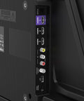 Sleek 32 Inch Full H d Smart Television Packing Hella Crisp Picture Quality And Dead Smooth Streaming Tailored For Chill Bedrooms And Bustling Kitchens Dropping Major Value With Truly Zero Headaches rear connections panel with HDMI, USB, and audio ports.