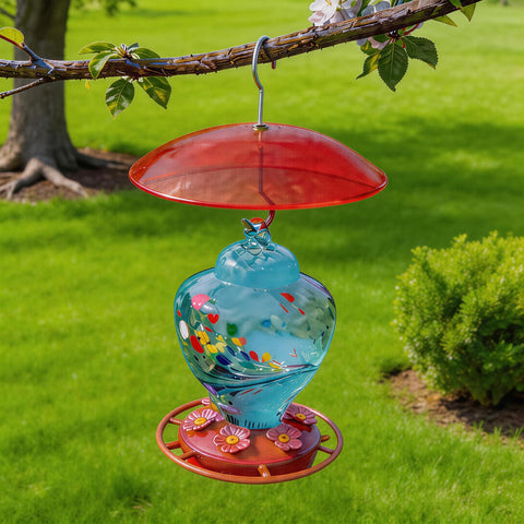 8 Inch Weather Guard Dome For Bird Feeder Red Protective Cover Shields Rain Snow Sun 20cm Diameter Fits Smaller Feeders