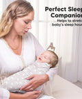 Mother holding baby in Newborn Swaddles With Zippers Three Pack Sleep Sack Set For Cozy Hip Healthy Growth IHDI Certified
