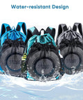 Three Oversized Beach Backpacks With Sandproof Bottom And Waterproof Shell, Go To Pool Bag With Drawstring Opening, in water splash
