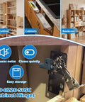 Soft Close Pivot Hinges For Cabinets And Furniture, Self Closing Door Hinges With Dampers For Quiet Closures, Tip Out Tray Style, Great For Closets, Bookcases, And Sinks, Includes Screws, 2 Pairs.