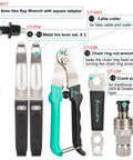All In One 27 Piece Bike Tool Kit For Mountain And Road Bikes With Durable Storage Case tools including wrenches and levers