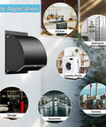 Heavy-Duty 4-Inch Dryer Vent Cover With Screen And Damper in various application settings like kitchen, bathroom, and garage.