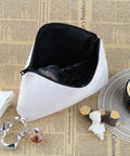 Open Geocaching Makeup Bag For Outdoor Lovers It Is A Beautiful Day For Geocaching Gift Beige Durable Canvas Zip Bag on table