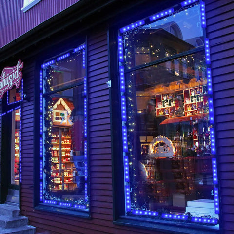 Blue Storefront LED Light Strips 40 Ft 80 Piece 5054 SMD Modules 4 Sets For Shop Windows Ultra Bright Ad Signs