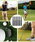Six Piece Golf Club Shaft Extender Rods Set for Steel Graphite and Carbon Fiber Shafts, black extenders with golf gear