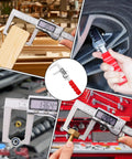 Digital Brake Rotor Gauge And Caliper For Disc Brake Thickness No Wheel Removal 6 Inch Stainless Vernier Rotor Micrometer in use
