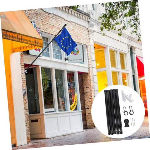 Weather Resistant Outdoor Flag Pole Kit With Bracket For Gardens Porches And Backyards Rotating Flagpole Holder For Most Flags Durable Construction For Windy Days Easy Mount And Stable All Weather Flag Pole System