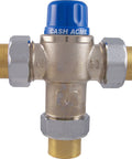 Three Quarter Inch Thermostatic Mixing Valve HG110HX With Sweat Connections And Integral Checks Brass Plumbing Fitting, front view