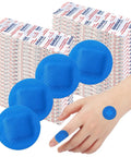 Blue Metal Detectable Bandages For Food Service, 150 Count Waterproof Adhesive Patches with nonstick pad on hand