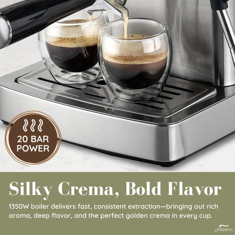 Game Changing 20 Bar Espresso Machine With Sleek Stainless Steel Build And Rapid Steam Milk Frother For Killer Lattes And Creamy Cappuccinos At Home Featuring Hassle Free Temperature Settings And Spacious Tank, brewing espresso.