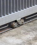 Beefy U Groove Track Wheel Set 1.89 Inch 304 Stainless Steel Sliding Gate Rollers With Double Bearings installed on gate