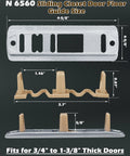 Sliding Closet Door Floor Guide Kit Compatible With Prime-Line N 6560, stamped steel base, adjustable brown nylon tips, 8 pieces, fits doors 0.75-1.375 inches