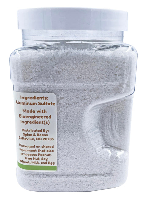Food Grade Alum Powder For Canning And Pickling Crisper Veggies And Fruits Natural Preservative And Firming Agent White Odorless Powder 2 Pound Pack Everyday Use in plastic container with label