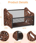 Spacious Wood Dog Toy Basket And Storage Bin For Pets Large Toy Box Keeps Living Room Clean Like A Boss with hollow pattern