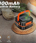 Two Pack Folding Solar Lantern Flashlights Kit Mini Collapsible USB Rechargeable Waterproof Hanging Lights on woven mat