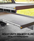 3 Fold Full Extension Drawer Slides With Lock 76mm Wide Side Mount Ball Bearing Rails Heavy Duty 500 Lb Load Capacity