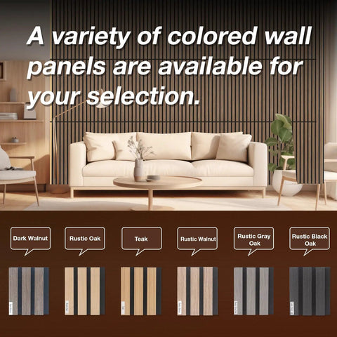 Top Tier Wood Slat Panels For Walls Featuring Pro Grade Sound Dampening And Heavy Duty Echo Blocking For Clean Interior Decor And Chill Home Studios Sample Pack in various colors.