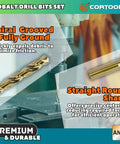 Rugged 1/8 Inch Cobalt Drill Bits 20 Piece Set M35 High Speed Steel Jobber Twist Drills For Stainless Steel And Hard Metal Built Like A Tank And Knocks Any Job Clean with spiral groove and round shank.