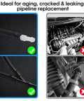 Universal Windshield Washer Hose Repair Kit 13 Ft Flexible Washer Fluid Hose With 12 Connectors shown in use and installation