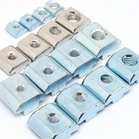 20 Pack T Nuts Sliding Slot Nuts For 40 Series Aluminum Extrusions M8 Threaded Slide Fit 4040 Profiles Durable Zinc Nickel Plated Hardware