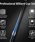 58 Inch Grade A Canadian Maple Pool Cue Featuring 13mm Tip And Adjustable Weight showcasing upgraded tip and adjustable weight system.