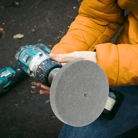 High Performance Nylon Buffing Wheels For Metal And Hardware Polishing Compatible With Bench Grinders To Shine Stainless Steel Copper Aluminum And Stone Fast At 7p Hardness on a power drill