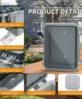 Product details of outdoor WiFi enclosure weatherproof locking box for router and switch, plastic waterproof enclosure with wall mount.