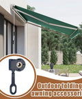 Built Tough Heavy Duty Aluminum Alloy Canopy Mount Bracket With Copper Core for Outdoor Awnings installed on balcony.