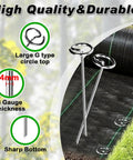 Heavy Duty Landscape Staples 120 Pack 8 Gauge 6 Inch Galvanized Garden Stakes Sod Pins For Plant Cover Tent Weed Barrier Fabric Turf And Outdoor Decor
