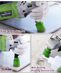 Pro Grade Diamond Core Drill Bits Set used on tiles with angle grinder for high efficiency wet and dry drilling.