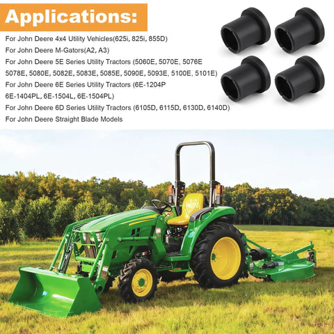 Badass 4 Piece Flanged Sleeve Control Arm Bushings Suspension Isolators Zero Slack Build Compatible With John Deere Gator Xuv 625i 825i 855d in outdoor setting.