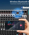 Gig Ready 16 Channel USB Audio Mixer With 48V Phantom Power, 99 DSP Effects, XLR Inputs, And 2 Stereo Channels, DJ Mixer