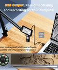 Handheld Digital Microscope With Flexible Boom Arm For Soldering And Electronics, 5 Inch Screen, USB-C connectivity to computer