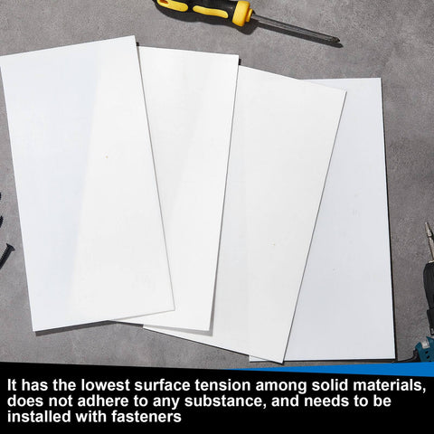 Two Pack PTFE Sheets 12 By 6 Inch One Sixteenth Inch Thick for machining, insulation gaskets, and electrical applications display