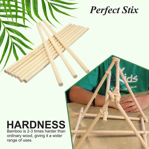 Smooth 16 Inch Round Bamboo Dowels Quarter Inch Diameter Natural Wood Sticks For Crafting Model Building Floral Arrangements And Diy Projects Bulk Pack Of 50 shown stacked with a model structure.
