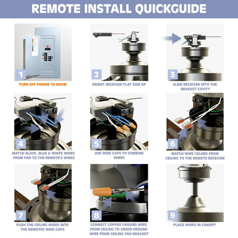 Installation guide for Smart Ceiling Fan Remote With Wi Fi Enabled Connectivity Works With Alexa And Google Assistant.