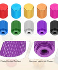 4 Pack Knurled Thumb Nuts M4 12mm OD 16mm Height 6061 Aluminum Anodized Alloy Hand Screws with purple and colored options