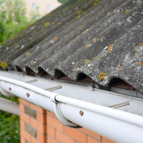 All In One 30 Pack 304 Stainless Steel Gutter Fasteners With 7 Inch Screws shown installed on home gutter